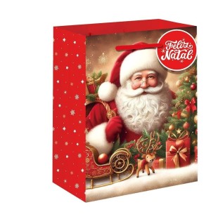  SACOLA PRES.18X23CM PAPAI NOEL