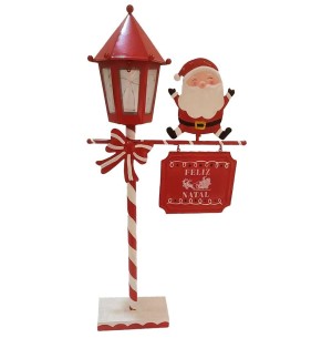 POSTE LED PAPAI NOEL PLACA FELIZ NATAL 60CM