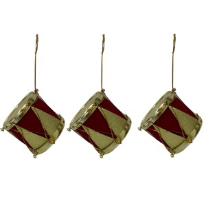  ENFEITE TAMBOR 4CM 3UN