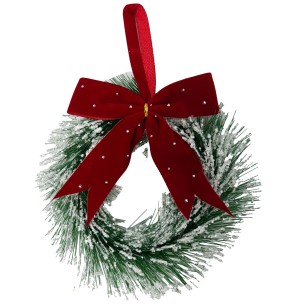  GUIRLANDA 10CM C/ LAÇO VD FLOCADA