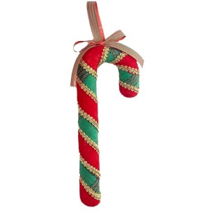 ENFEITE BENGALA 20CM CAMURÇA XADREZ/VM