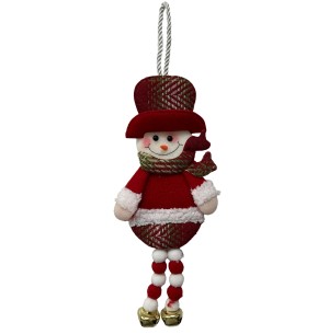 ENFEITE BONECO 30CM GUIZO XADREZ/VM