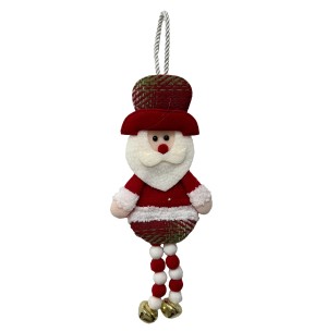 ENFEITE BONECO 30CM GUIZO XADREZ/VM