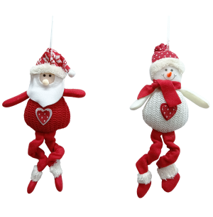 ENFEITE BONECO 26CM VM/BR