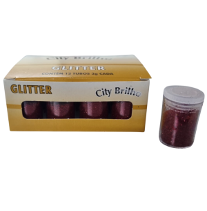 GLITTER 3GR VERMELHO 12UN
