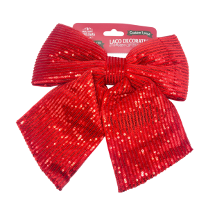ENFEITE LAÇO 26CM PAETÊ 