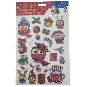  ADESIVO RELEVO 19X30CM NATAL SORTIDO