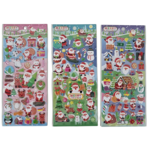  ADESIVO RELEVO 10X22CM NATAL SORTIDO