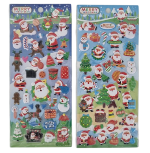  ADESIVO RELEVO 10X22CM NATAL SORTIDO