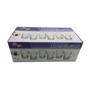 CANECA VIDRO 117ML 6UN LUXEMBURGO