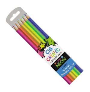 LÁPIS COR SEXT.CRIATIC 6 CORES NEON