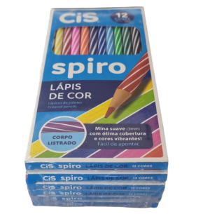 LÁPIS COR SPIRO 12 CORES C/6CX