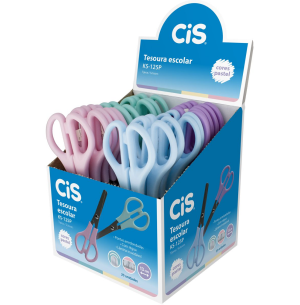 TESOURA ESCOLAR KS-125P 13CM S/ PONTA 20UN COLOR