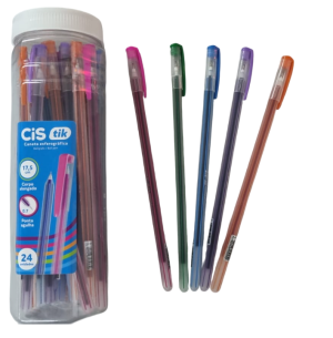 CANETA ESFER.TIK 0.7 05 CORES 24UN
