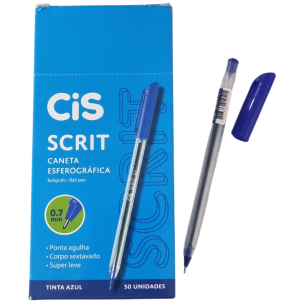 CANETA ESFER.SCRIT 0.7 50UN AZUL