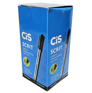 CANETA ESFER.SCRIT 0.7 50UN PRETA