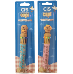 CANETA ESFER.RT 10X1 CAPIVARA 10 CORES