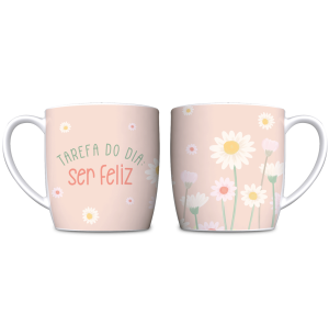 CANECA PORC.300ML URBAN TAREFA DO DIA SER FELIZ