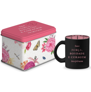 CANECA VIDRO DIAM.MET.LATA 300ML SUA FORCA BONDADE