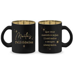 CANECA VIDRO DIAM.MET.LATA 300ML QUE SEUS CAMINHOS SEJAM ILUMINADOS