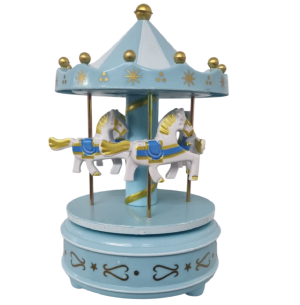 CARROSSEL MUS.AC.PLAST.18CM AZUL