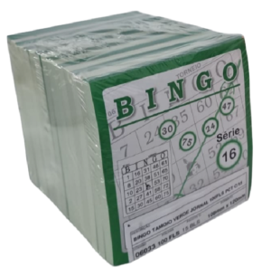 BINGO JORNAL 100FLS 10X12CM VERDE 15UN