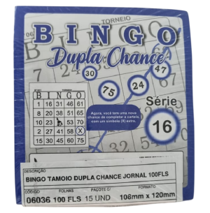 BINGO JORNAL 100FLS 10X12CM VERDE 15UN