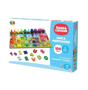 PEDAGÓGICO MONTESSORI ALFABETO E NÚMEROS 115PÇS