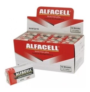 BATERIA 9V 12UN ALFACELL