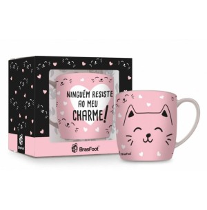 CANECA PORCELANA 300ML URBAN CAT