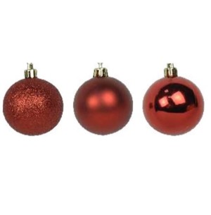 BOLA 3CM 15UN MISTA VERMELHA