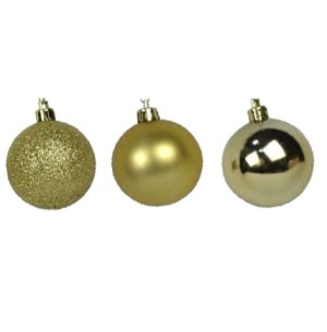 BOLA 3CM 15UN MISTA DOURADA