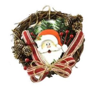 GUIRLANDA 18CM SISAL PAPAI NOEL/PINHA