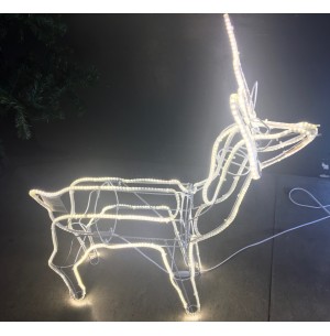 FIGURA RENA LED FIXO AMARELO 62X15X90CM