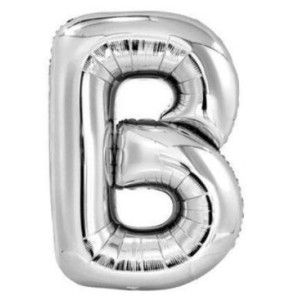 FESTA BALÃO PRATA 40CM LETRA B 2UN