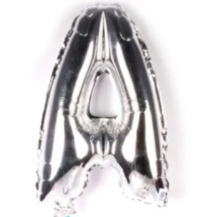 FESTA BALÃO PRATA 40CM LETRA A 2UN