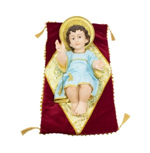 RESINA MENINO JESUS 21CM ALMOFADA