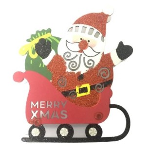 ENFEITE PAPAI NOEL MDF LED 11X15CM