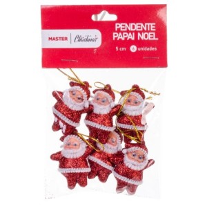 ENFEITE PAPAI NOEL 5CM 6UN