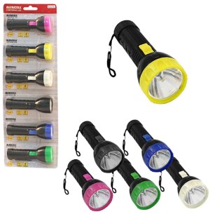 LANTERNA À PILHA 1 LED 12CM C/ 6 UNIDADES