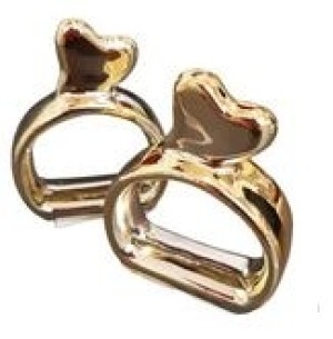 PORTA GUARDANAPO PORCELANA CORAÇÃO 6X7X2CM